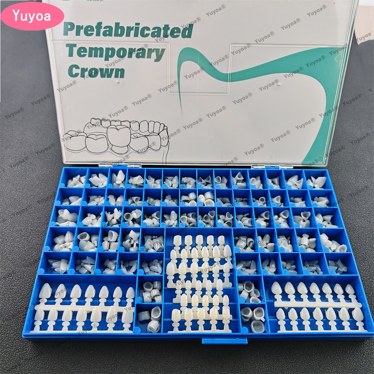Teeth Whitening Moulds - ชุดอุปกรณ์ทำฟันปลอมชั่วคราวแบบฟันกรามหน้า 1 ชุด พร้อมแม่พิมพ์ วัสดุทำฟัน เคลือบฟันพอร์ซเลน