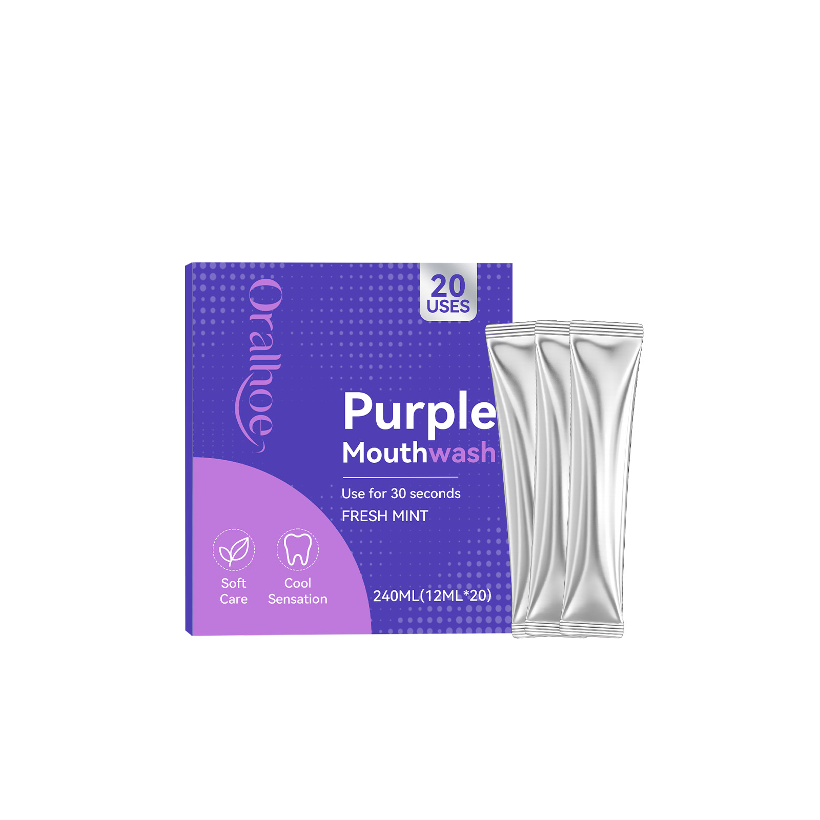 20 ชิ้น น้ำยาบ้วนปากสีม่วง ช่ว - Teeth Whitening Mouthwash บทวิจารณ์และราคา