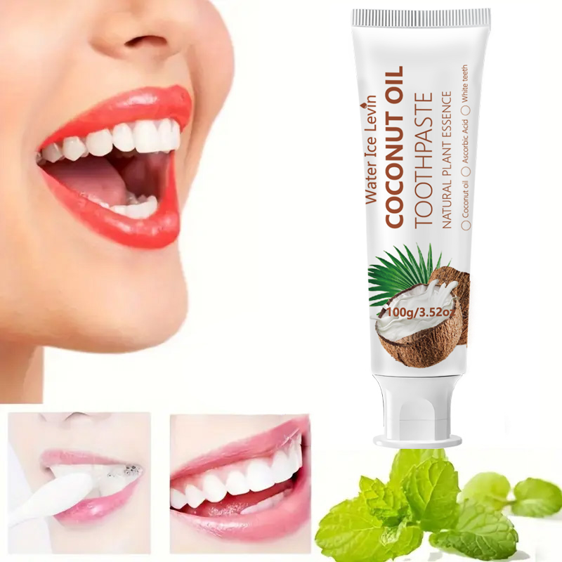 ยาสีฟันน้ำมันมะพร้าว 100 กรัม  - Teeth Whitening Mouthwash บทวิจารณ์และราคา